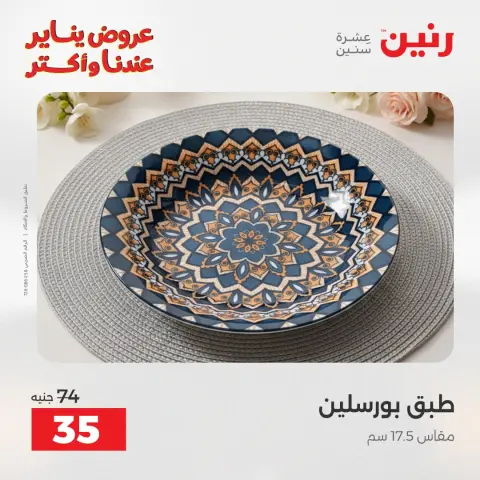 Raneen Egypt Offers Saturday 24 January The biggest discounts on individual porcelain plates and bowls - Page 25