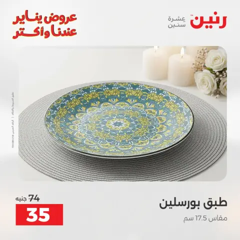Raneen Egypt Offers Saturday 24 January The biggest discounts on individual porcelain plates and bowls - Page 28