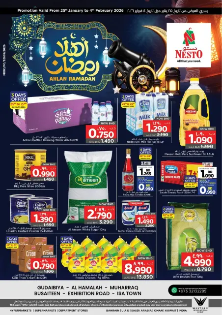 Ofertas de Nesto Hipermercados Bahréin de 25 enero a 4 febrero 2026 Ofertas de Bienvenido Ramadán - Página 1