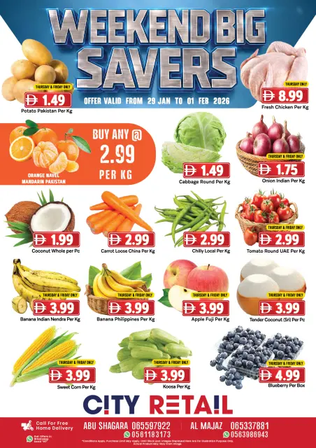 Ofertas de City Retail Emiratos Árabes Unidos de 29 enero a 1 febrero 2026 Ofertas de fin de semana - Página 1