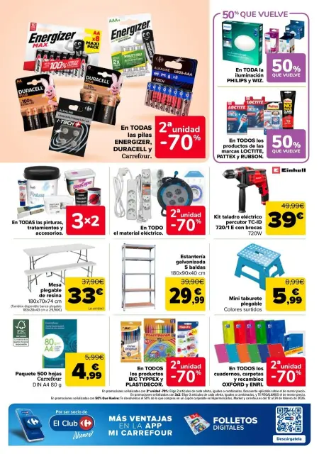 Ofertas de Carrefour España de 27 enero a 11 febrero 2026 50% QUE VUELVE + 2ªUD. A%L -70 - Página 60