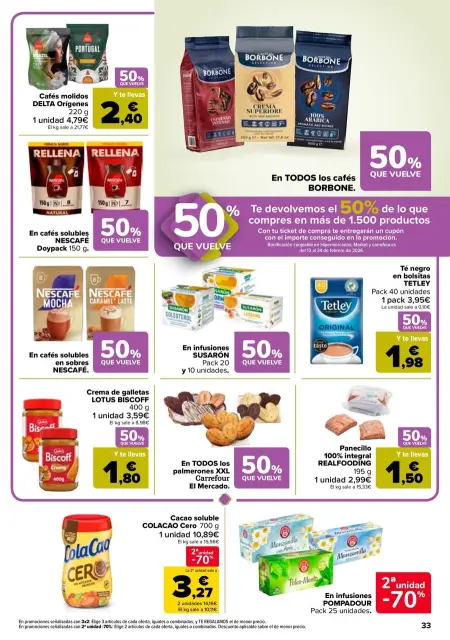 Ofertas de Carrefour España de 27 enero a 11 febrero 2026 50% QUE VUELVE + 2ªUD. A%L -70 - Página 33