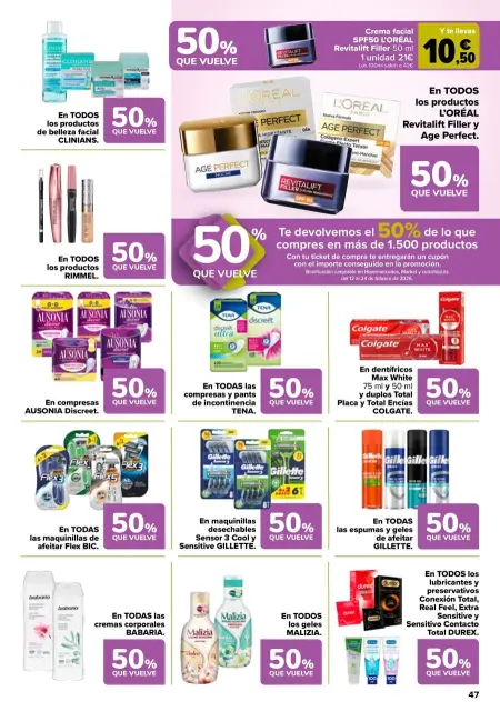 Ofertas de Carrefour España de 27 enero a 11 febrero 2026 50% QUE VUELVE + 2ªUD. A%L -70 - Página 47