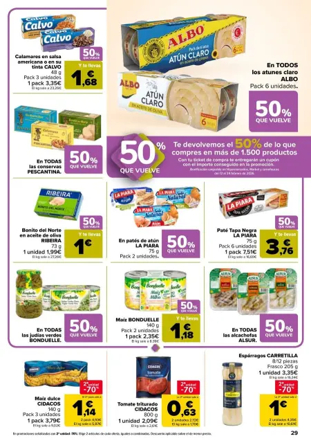 Ofertas de Carrefour España de 27 enero a 11 febrero 2026 50% QUE VUELVE + 2ªUD. A%L -70 - Página 29