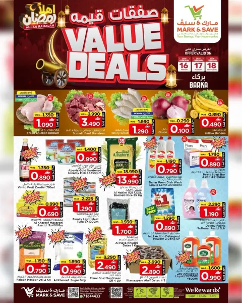 Mark & Save  Barka  Offers from 16 to 18 February Value Offers - Page 1