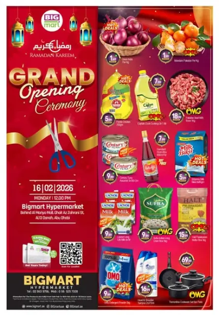 BIGmart  Abu Dhabi  Offers from 16 to 18 February Grand Opening Offers - Page 1