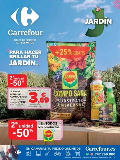 Ofertas de Carrefour España de 19 febrero a 12 marzo 2026 Ofertas Jardín - Página 1