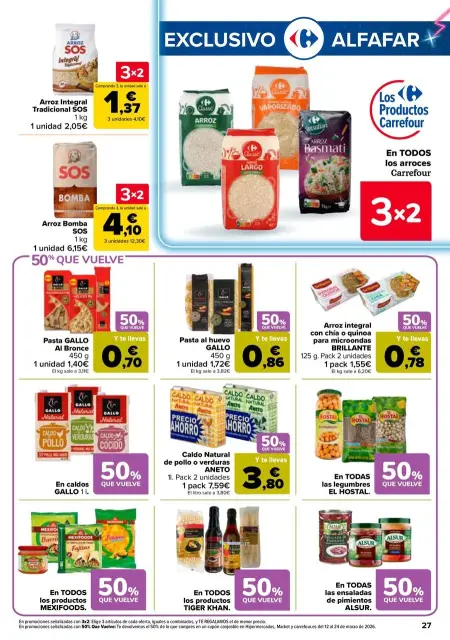 Ofertas de Carrefour España de 25 febrero a 11 marzo 2026 50% QUE VUELVE + 3x2 Ofertas - Página 27