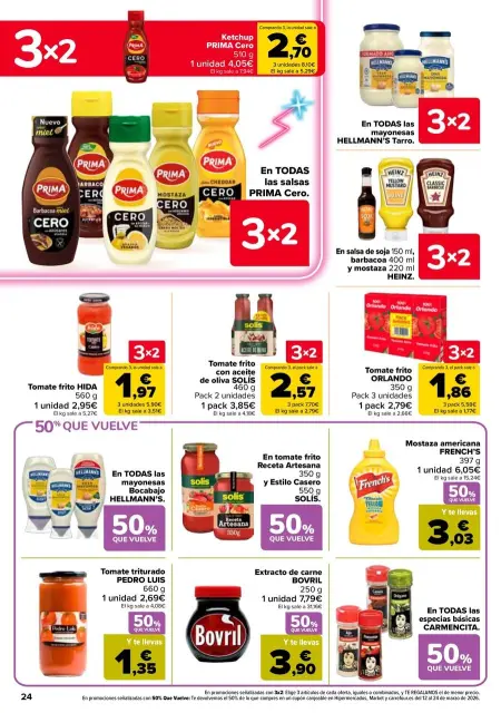 Ofertas de Carrefour España de 25 febrero a 11 marzo 2026 50% QUE VUELVE + 3x2 Ofertas - Página 24