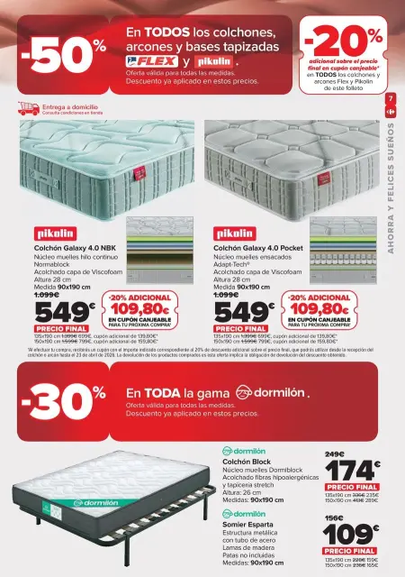 Ofertas de Carrefour España de 25 febrero a 23 marzo 2026 Ofertas Colchones - Página 7