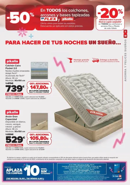 Ofertas de Carrefour España de 25 febrero a 23 marzo 2026 Ofertas Colchones - Página 5