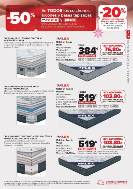 Ofertas de Carrefour España de 25 febrero a 23 marzo 2026 Ofertas Colchones - Página 3