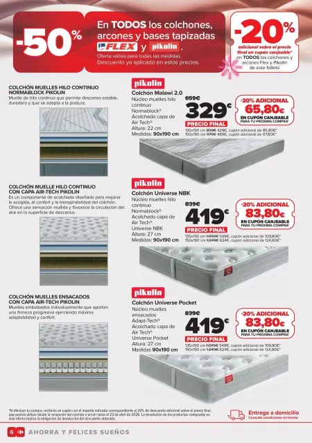 Ofertas de Carrefour España de 25 febrero a 23 marzo 2026 Ofertas Colchones - Página 6