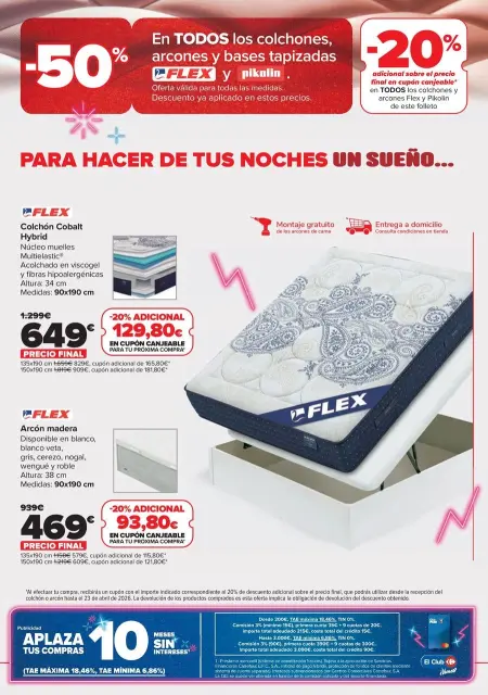 Ofertas de Carrefour España de 25 febrero a 23 marzo 2026 Ofertas Colchones - Página 2