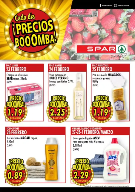 Ofertas de SPAR España de 23 febrero a 1 marzo 2026 Ofertas bombazos - Página 1