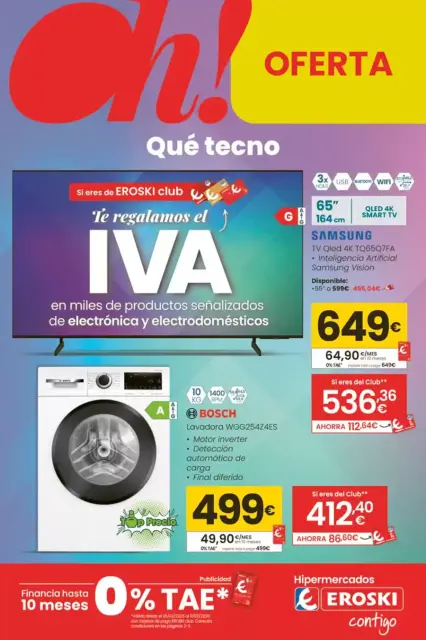 Ofertas de Eroski España de 26 febrero a 11 marzo 2026 Ofertas tecno - Página 1