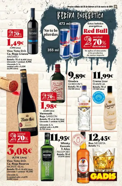 Ofertas de GADIS supermercado España de 26 febrero a 4 marzo 2026 Nuevos precios - Página 39