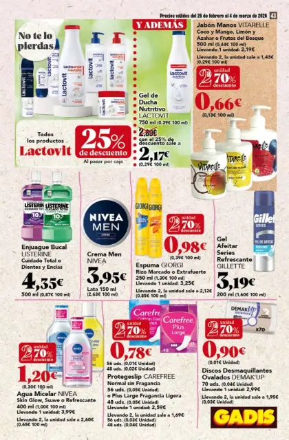Ofertas de GADIS supermercado España de 26 febrero a 4 marzo 2026 Nuevos precios - Página 43