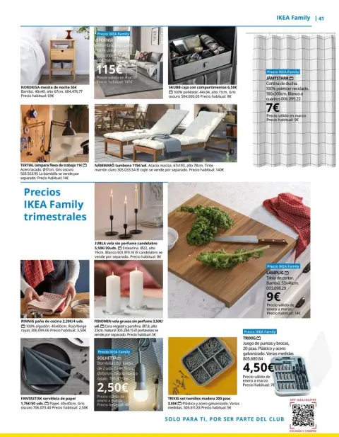 Offres IKEA Espagne de 1 janvier à 31 mars 2026 Offres du Magazine IKEA Family - Page 41