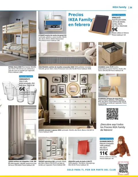 Offres IKEA Espagne de 1 janvier à 31 mars 2026 Offres du Magazine IKEA Family - Page 39