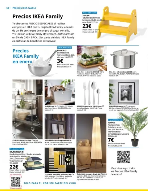 Offres IKEA Espagne de 1 janvier à 31 mars 2026 Offres du Magazine IKEA Family - Page 38