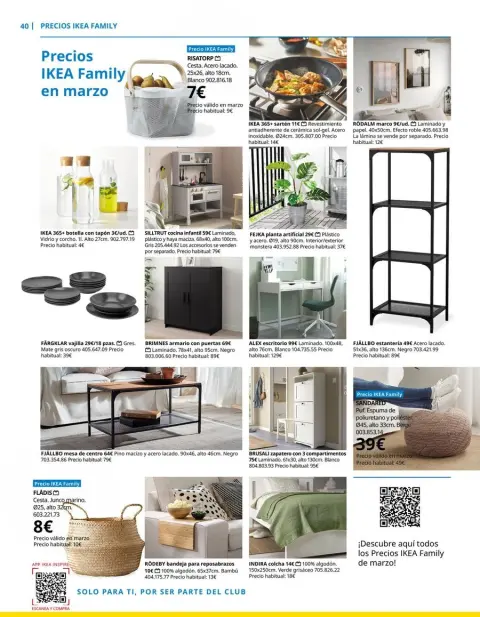 Offres IKEA Espagne de 1 janvier à 31 mars 2026 Offres du Magazine IKEA Family - Page 40