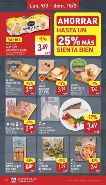 ALDI Spain offers from 9 March to 15 March 2026 How little it costs to buy well - Page 6