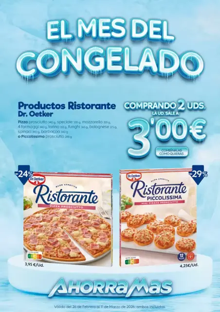 Ofertas de Ahorramas España de 26 febrero a 11 marzo 2026 El mes del congelado - Página 1