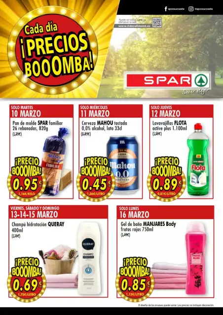 Ofertas de SPAR España de 10 marzo a 16 marzo 2026 Ofertas bombazos - Página 1