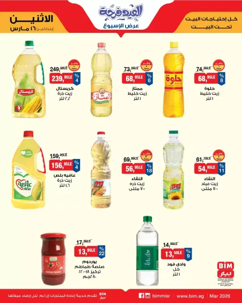 BIM Market Egypt offers from 16 to 22 March 2026 Offers of the week - Page 1