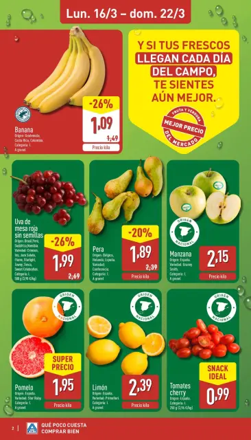 ALDI Spain offers from 16 to 22 March 2026 How little it costs to buy well! - Page 2