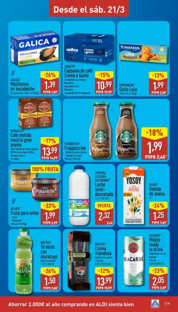 ALDI Spain offers from 16 to 22 March 2026 How little it costs to buy well! - Page 19