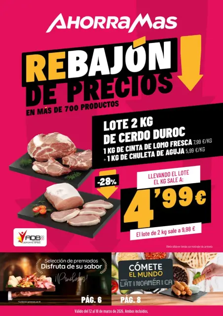 Ofertas de Ahorramas España de 12 a 18 marzo 2026 Rebajón De Precios - Página 1