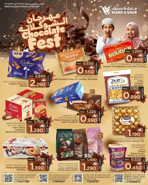 Ofertas de Mark & Save Oman de 16 a 22 marzo 2026 Ofertas del Festival del Chocolate - Página 1