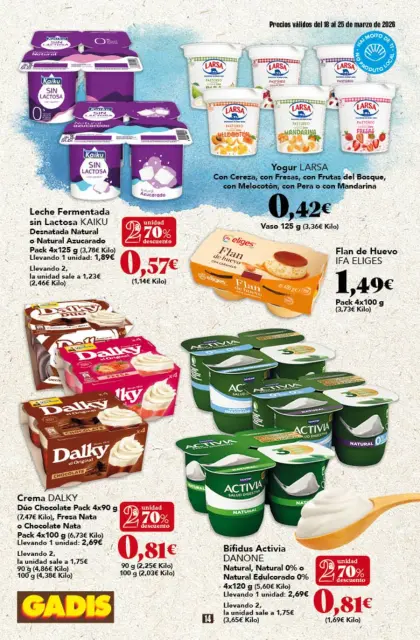 Ofertas de GADIS supermercado España de 18 a 25 marzo 2026 Nuevos precios - Página 62