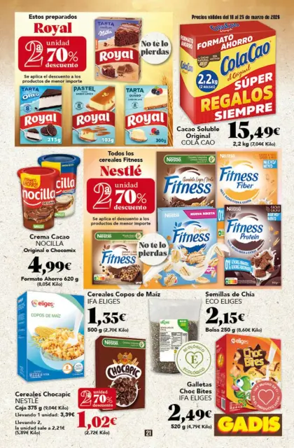 Ofertas de GADIS supermercado España de 18 a 25 marzo 2026 Nuevos precios - Página 21