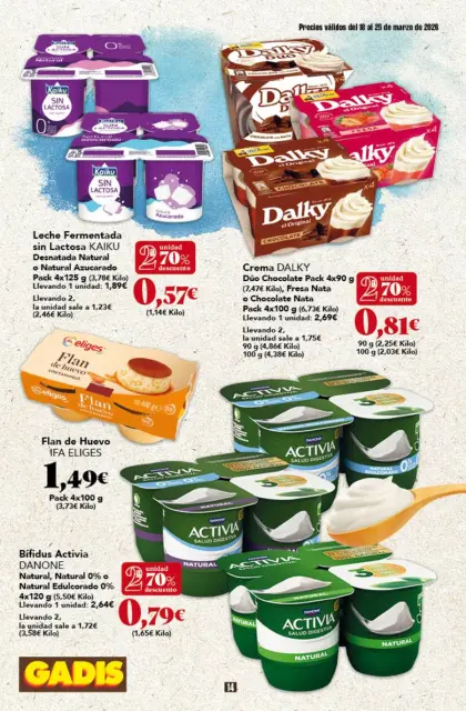 Ofertas de GADIS supermercado España de 18 a 25 marzo 2026 Nuevos precios - Página 14