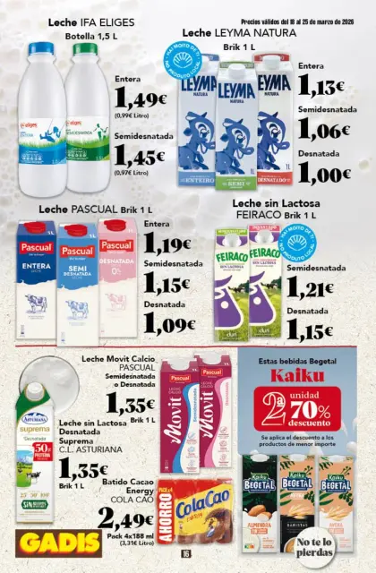 Ofertas de GADIS supermercado España de 18 a 25 marzo 2026 Nuevos precios - Página 64