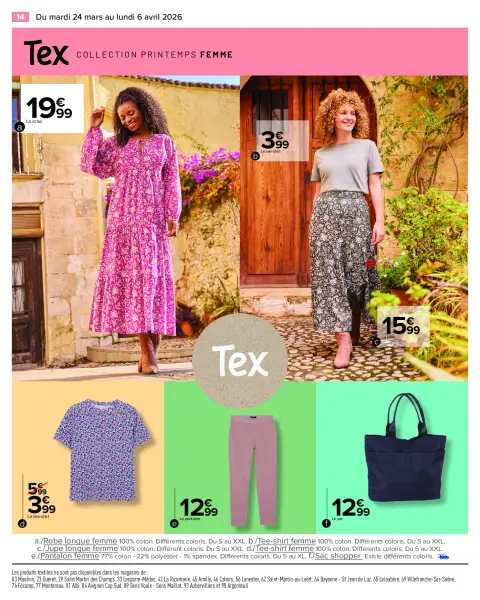 Carrefour France offers from 24 March to 6 April 2026 SPRING SPECIAL TEXTILE - Page 14