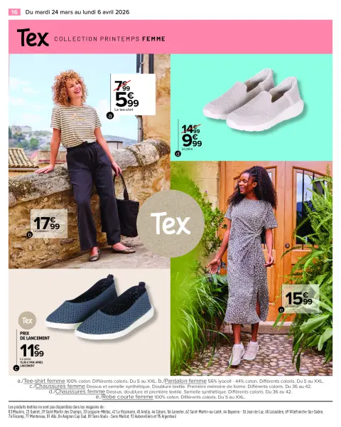 Carrefour France offers from 24 March to 6 April 2026 SPRING SPECIAL TEXTILE - Page 16