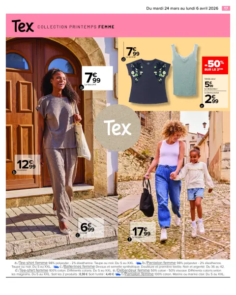 Carrefour France offers from 24 March to 6 April 2026 SPRING SPECIAL TEXTILE - Page 17