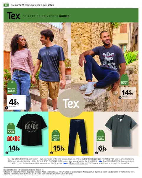 Carrefour France offers from 24 March to 6 April 2026 SPRING SPECIAL TEXTILE - Page 18
