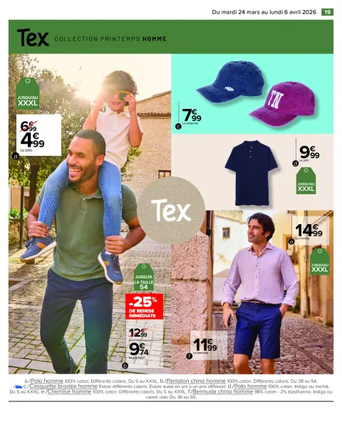 Carrefour France offers from 24 March to 6 April 2026 SPRING SPECIAL TEXTILE - Page 19