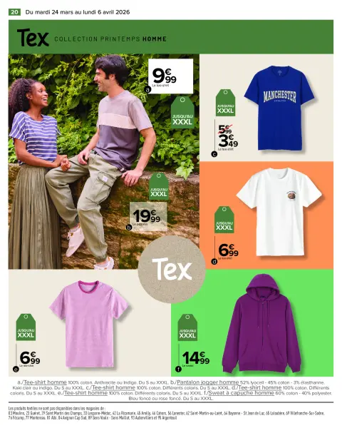 Carrefour France offers from 24 March to 6 April 2026 SPRING SPECIAL TEXTILE - Page 20