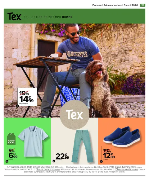 Carrefour France offers from 24 March to 6 April 2026 SPRING SPECIAL TEXTILE - Page 21