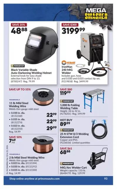 Princess Auto Canada offers from 10 to 22 March 2026 Mega Smasher Deals - Page 98