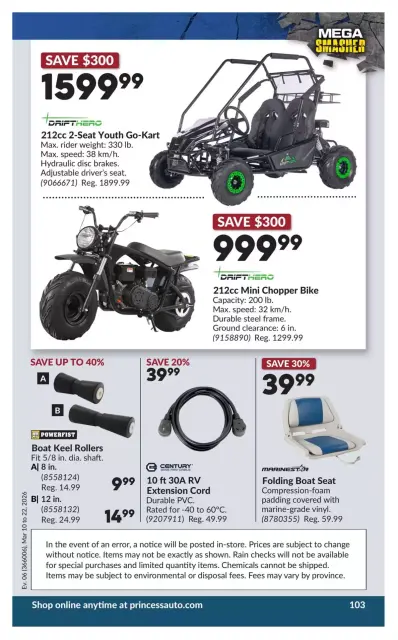 Princess Auto Canada offers from 10 to 22 March 2026 Mega Smasher Deals - Page 108
