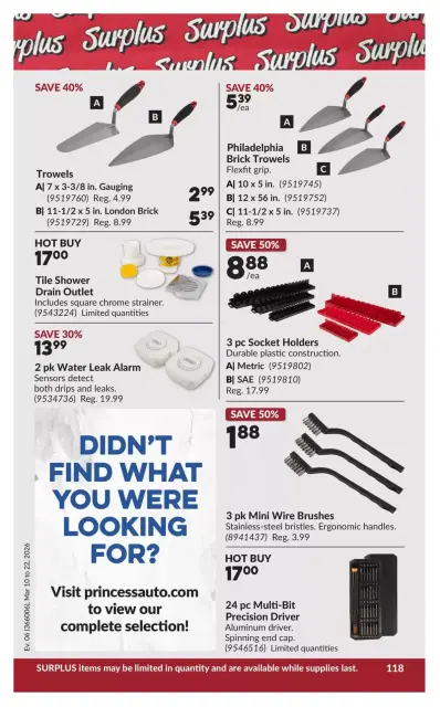 Princess Auto Canada offers from 10 to 22 March 2026 Mega Smasher Deals - Page 124