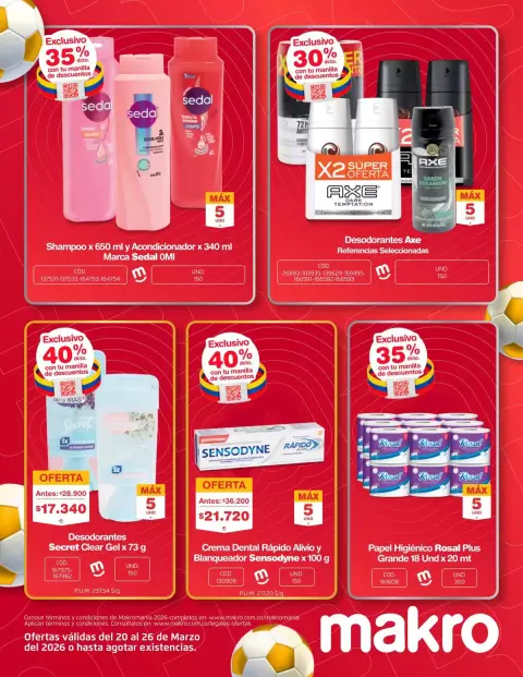 Ofertas de Makro Colombia de 20 a 26 marzo 2026 Excelente oferta para todos los clientes - Página 12