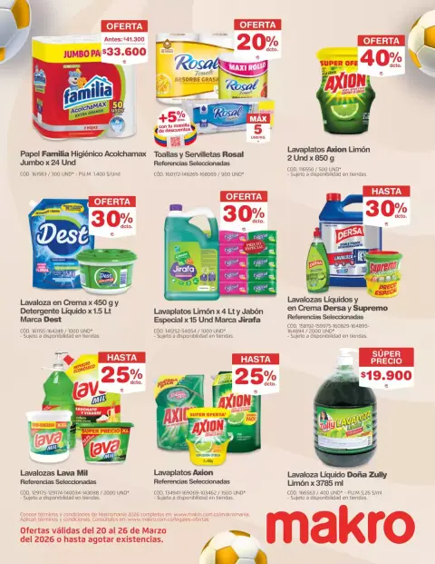 Ofertas de Makro Colombia de 20 a 26 marzo 2026 Excelente oferta para todos los clientes - Página 30